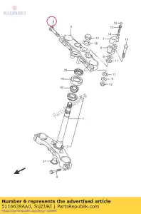 suzuki 5116639AA0 parafuso, externo (0713 - Lado inferior