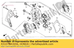 Honda 43107MA3006 pistão - Lado inferior