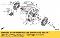 91054MAM003, Honda, Bearing, radial ball, 6004uu honda  (l) japanese domestic / nc29-100 cb cbr fjs gl ntv pc r (r) japan r2 (t) japan rvf st vf vfr vt vtr 125 250 400 600 650 750 800 900 1000 1100 1500 1989 1990 1991 1992 1993 1994 1995 1996 1997 1998 1999 2000 2001 2002 2003 2005 2006 2007 2008 2009 2, New