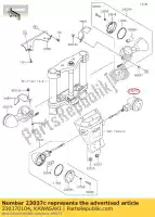 230370104, Kawasaki, lamp-assy-signal, rr, rh vn900c7 kawasaki  vn vulcan 900 2007 2008 2009 2010 2011 2012 2013 2014 2015 2016 2017 2018 2019 2020 2021, Novo