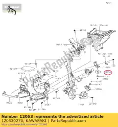 Qui puoi ordinare 01 guida-catena,upp da Kawasaki , con numero parte 120530270: