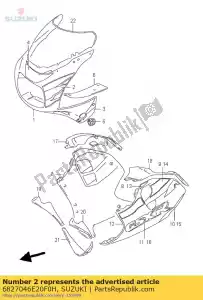 Suzuki 6827046E20F0H conjunto de fita, corpo f - Lado inferior