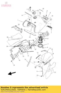 yamaha 5VK246022000 cap assy - Bottom side