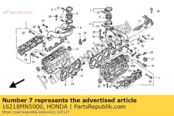 Aqui você pode pedir o banda, isolador (a) em Honda , com o número da peça 16218MN5000:
