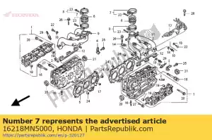 honda 16218MN5000 band, isolator (a) - Onderkant