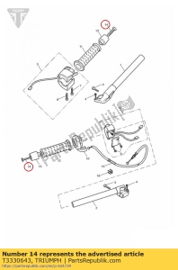 triumph T3330643 screw m5 x 30 csk skt patch - Upper side