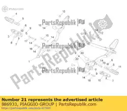 Here you can order the spacer from Piaggio Group, with part number 886933: