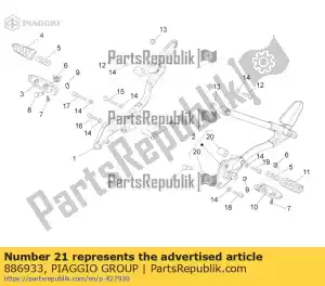 Piaggio Group 886933 afstandsstuk - Onderkant