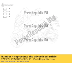 aprilia 674369 name plate 