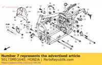 50173MEG640, Honda, soporte, l. rr. percha superior del motor honda vt 750 2004 2005 2006 2007 2008 2009 2010 2011 2012 2013, Nuevo