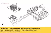 06113MCAD30, Honda, kit de folha de vedação a (peças componentes) honda gl 1800 2006 2007 2008 2009 2010, Novo