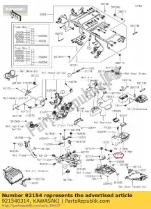 kawasaki 921540314 parafuso en650aff - Lado inferior