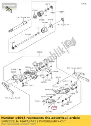 Aquí puede pedir 01 tapa, izq. De Kawasaki , con el número de pieza 140930516: