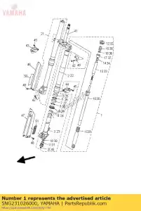 Yamaha 5NG231026000 ensemble de fourche avant (l.h) - La partie au fond