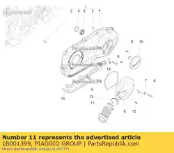 Qui puoi ordinare soffietto raffreddamento trasmissione da Piaggio Group , con numero parte 1B001399: