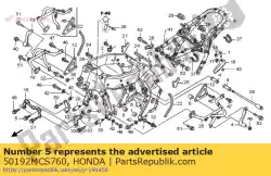 Aqui você pode pedir o colarinho, rr. Gancho inferior do motor em Honda , com o número da peça 50192MCS760: