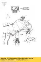 T3620460, Triumph, tuyau de vidange, réservoir de carburant triumph daytona 675 from vin 381275 daytona 675 up to vin 381274 daytona 675 vin 381275 to vin 564947 street triple street triple r street triple r to vin 560476 street triple to vin 560476 675 2006 2007 2008 2009 2010 2011 2012, Nouveau