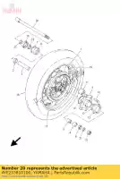 4YE253810100, Yamaha, Asse, ruota yamaha xvz xvztf 1300 1999 2000 2001, Nuovo