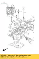 1110033H00, Suzuki, montagem da cabeça, cilindro suzuki lt z400z quadsport z400 400 , Novo