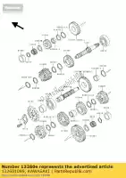 132601099, Kawasaki, engrenagem, topo de saída, 25t zx250-a1 kawasaki el gpx gpz zz r 250 252 305 1985 1986 1987 1988 1989 1990 1991 1992 1993 1994 1996 1997 1999 2001 2003, Novo