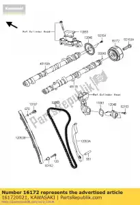 kawasaki 161720021 atuador, vvt zg1400caf - Lado inferior