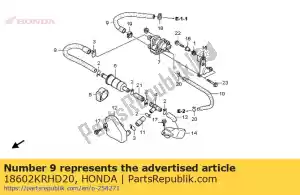 Honda 18602KRHD20 tube, reed valve - Bottom side