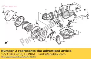 honda 17213KGB900 element komp., filtr powietrza - Dół