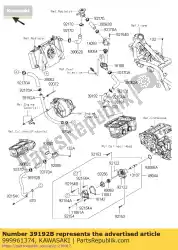 kit, waterpijp & bout ex250lff van Kawasaki, met onderdeel nummer 999961374, bestel je hier online: