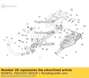 Piaggio Group 856854 heat protection - Bottom side