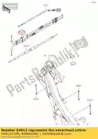 540120198, Kawasaki, accélérateur de câble kawasaki klx  r klx450r klx450 450 , Nouveau