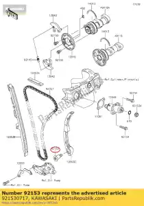 kawasaki 921530717 bolt,8x29.5 kx450d6f - Bottom side