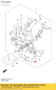 suzuki 1368348H00 tuyau - La partie au fond