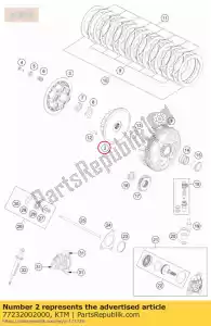 KTM 77232002000 moyeu d'embrayage intérieur - La partie au fond