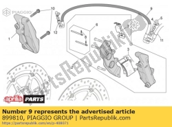 Aprilia 899810, Collier de serrage de tuyau de frein avant, OEM: Aprilia 899810