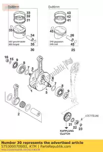 KTM 57530007000II pistón ii 89 mm cpl. falsificado - Lado inferior