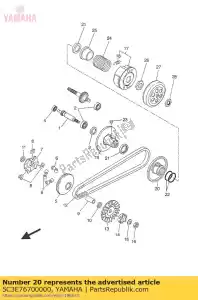 yamaha 5C3E76700000 pomocniczy kr??ek przesuwny - Dół