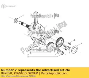 Piaggio Group 847650 spacer - Bottom side