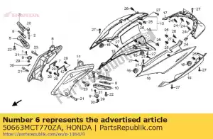 honda 50663MCT770ZA holder, r. pillion step *nh303m * (nh303m mat axis gray metallic) - Bottom side