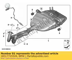 Here you can order the exhaust manifold with front muffler from BMW, with part number 18517725549: