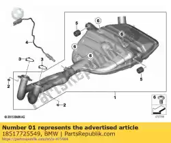 Qui puoi ordinare collettore di scarico con silenziatore anteriore da BMW , con numero parte 18517725549: