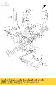 Suzuki 1418044H10 cover comp, exh - Onderkant