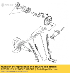 Aprilia AP8520163, Prowadnica ?a?cucha, OEM: Aprilia AP8520163