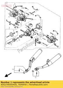 Yamaha 4DG149000400 carburador assy - Lado inferior