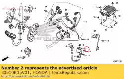 Aquí puede pedir bobina comp., encendido de Honda , con el número de pieza 30510K35V01: