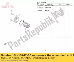 yamaha 1SL134470000 couvercle, élément d'huile - La partie au fond