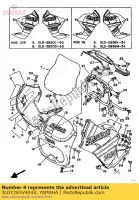 3LDY283V404X, Yamaha, assemblage de panneau 2 (blanc / bleu) yamaha xtz supertenere 750, Nouveau