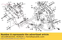 Qui puoi ordinare gomma, camera rr. Montaggio da Honda , con numero parte 18328KAE000: