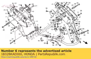 honda 18328KAE000 guma, komora rr. montowanie - Dół