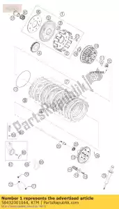 ktm 58432001044 out.clutch hub cpl.79-t lc4 03 - Bottom side