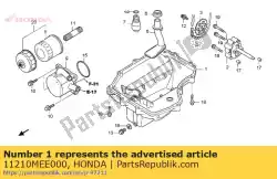 Here you can order the pan, oil from Honda, with part number 11210MEE000: